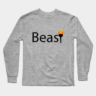 Beast artistic typography design Long Sleeve T-Shirt